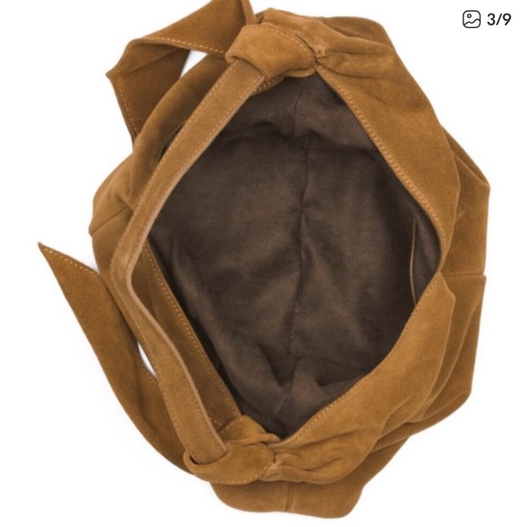 DIVINA FIRENZE Cuoio Italian Suede Slouchy Knot Hobo Bag - Picture 3 of 7